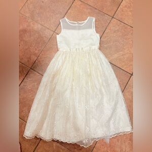 Cinderella Cream Floral Kids Dress
